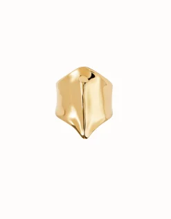 Anillo bañado en oro 18K figura mantarraya