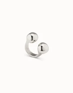 Anillo bolas bañado en plata de ley