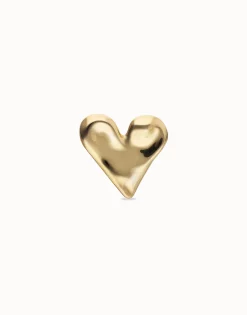 Anillo maxi bañado en oro 18k con forma de corazón