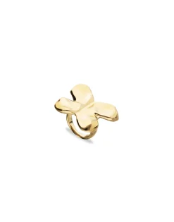 Anillo maxi bañado en oro 18k con forma de mariposa