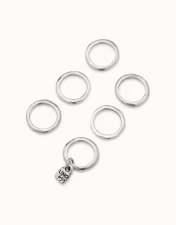 Anillo múltiple bañado en plata de ley