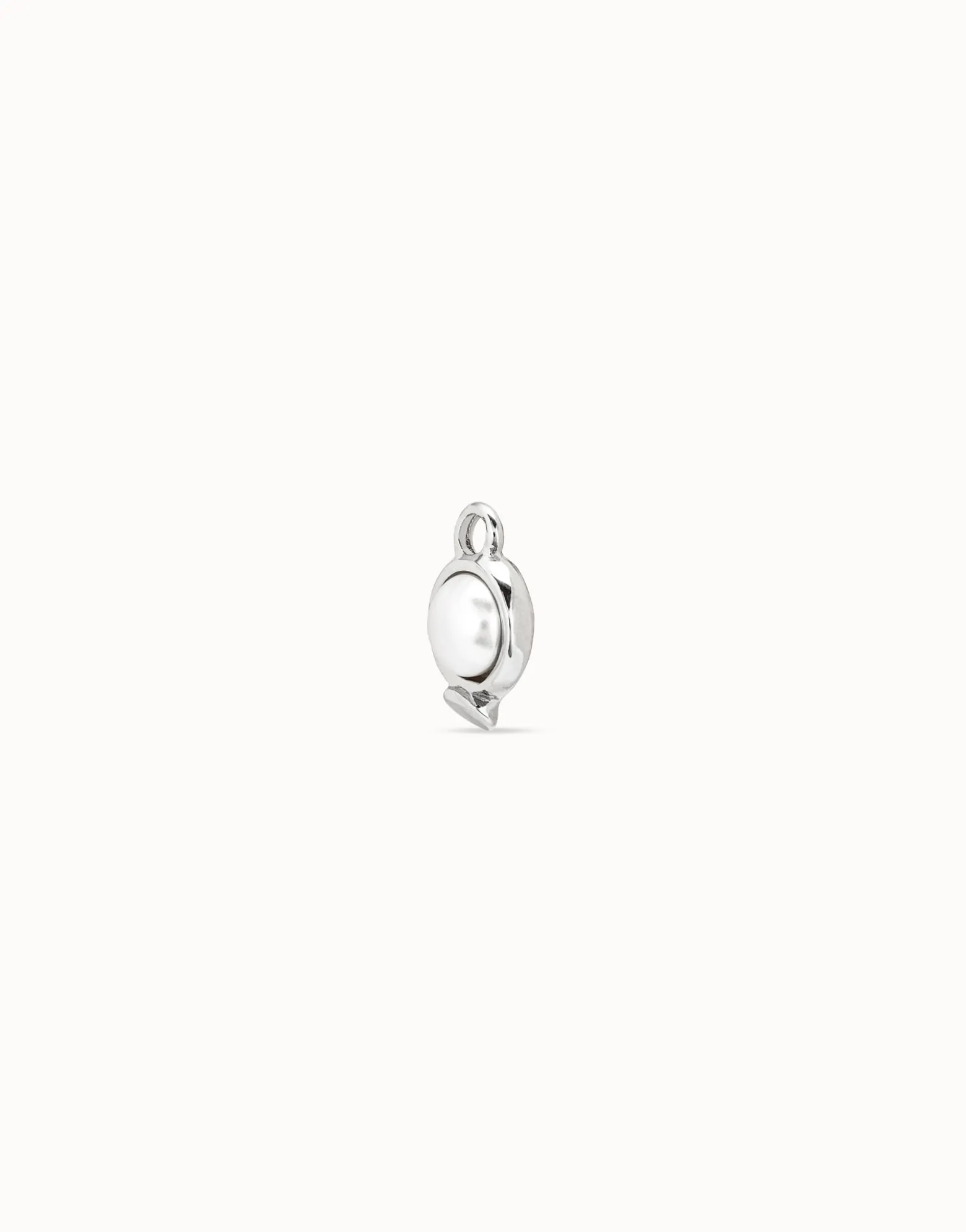 Charm de piercing bañado en plata de ley de círculo y cristal
