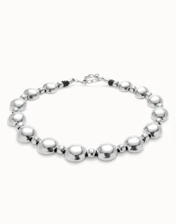 Colgante de combinación de bolas bañado en plata de ley