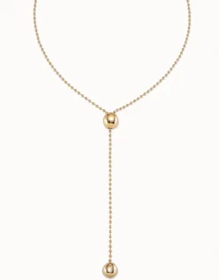 Collar bañado en oro de 18k de cadena regulable