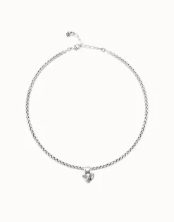 Collar bañado en plata con detalle de corazón pequeño