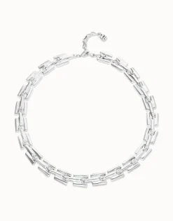 Collar con eslabones bañado en plata de ley