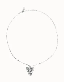 Collar corto bañado en plata de ley con detalle de alas