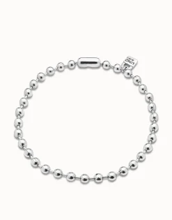 Collar de cuentas bañada en plata de ley
