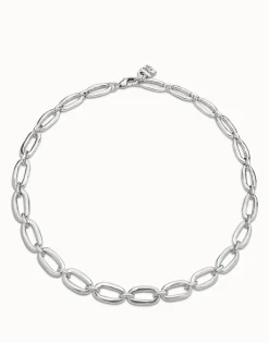 Collar de eslabones bañado en plata de ley