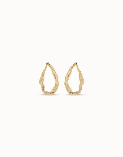 Pendientes maxi de eslabones bañados en oro de 18k