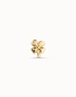 Piercing bañado en oro de 18k de trébol