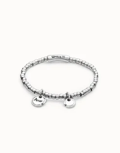 Pulsera bañada en plata de ley Multicharms para mujer