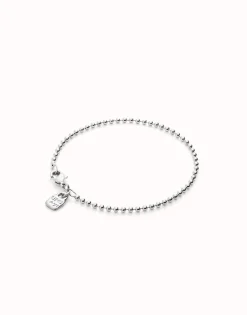 Pulsera con bolas bañada en plata de ley