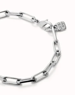 Pulsera con eslabones grandes bañada en plata de ley
