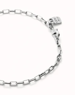Pulsera con eslabones medianos bañada en plata de ley