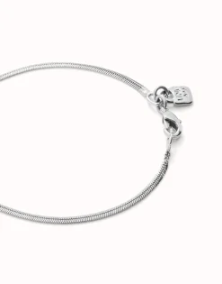 Pulsera con forma plana bañada en plata de ley