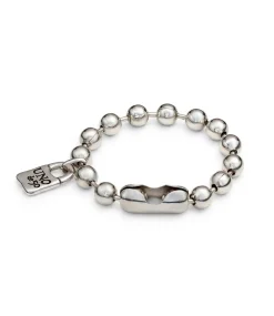 Pulsera de bolas bañada en plata de ley