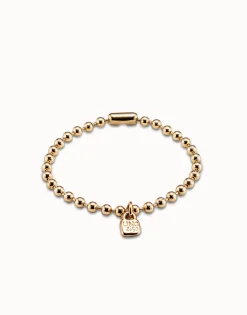 Pulsera de bolitas bañada en oro de 18k