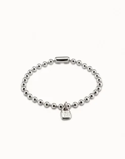 Pulsera de bolitas bañada en plata de ley