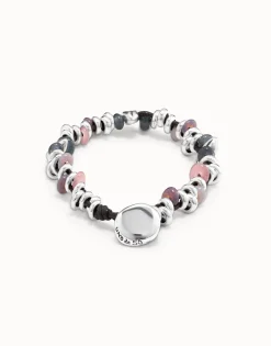 Pulsera en baño en plata de ley con cristales