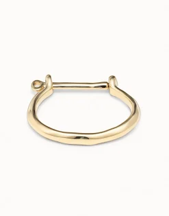 Pulsera rígida bañada en bañado en oro para mujer