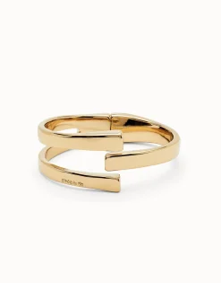 Pulsera rigida bañada en oro de 18k